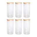 Ver imagem 1 de Jogo de 6 Potes Herméticos de Vidro com Tampa de Bambu 1,4l - Dynasty