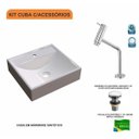 Ver imagem 3 de Kit Cuba Q39 com Torneira Pratika 1060 Metal e Válvula Click 1 Pol. 1/2 Compace