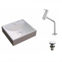 Ver imagem 2 de Kit Cuba Q39 com Torneira Pratika 1060 Metal e Válvula Click 1 Pol. 1/2 Compace