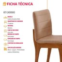Ver imagem 4 de Conjunto com 2 Cadeiras Bella Madeira Maciça Estofado Imbuia Moderna