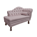 Ver imagem 3 de Recamier Sofá Esquerdo Larissa 120cm Sala Veludo Rose - Incasa Decor