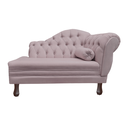 Ver imagem 1 de Recamier Sofá Esquerdo Larissa 120cm Sala Veludo Rose - Incasa Decor