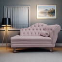Ver imagem 2 de Recamier Sofá Esquerdo Larissa 120cm Sala Veludo Rose - Incasa Decor