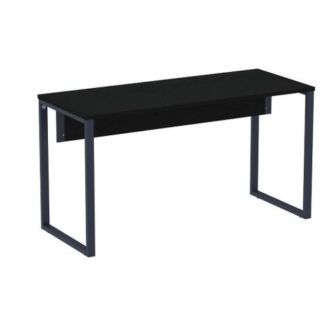 Mesa Escritório P25 Tub Pandin 120 Cm (larg) Tampo Mdp Preto Pé Aço Tubular Azul Del Rey