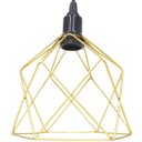 Ver imagem 4 de Pendente Aramado Teto Cálice Luminária Lustre Retrô Balcão + Lâmpada Led ST64 Vintage Dourado