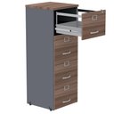 Ver imagem 2 de Armário de Arquivo Oficio PE25 Pandin 45,70 cm (largura) em MDP Cor Walnut e Grafito com 4 Gavetas