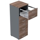 Ver imagem 3 de Armário de Arquivo Oficio PE25 Pandin 45,70 cm (largura) em MDP Cor Walnut e Grafito com 4 Gavetas