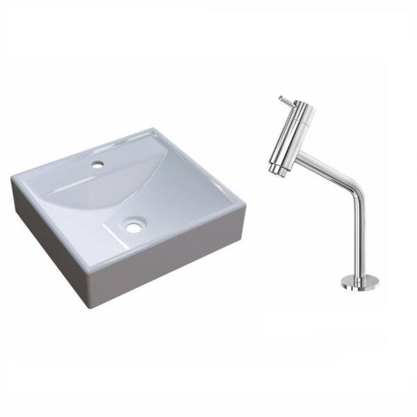 Kit Cuba Q39 com Torneira Pratika 1060 Metal 1/4 Volta Compace - 2