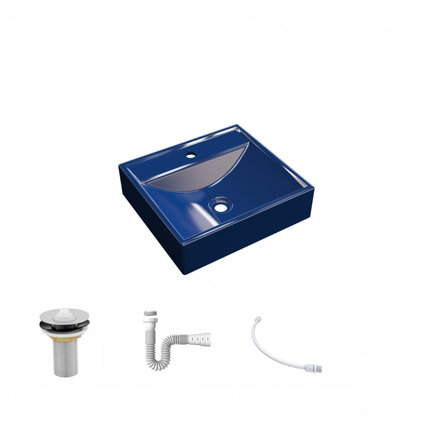 Kit Cuba Q39 com Válvula, Sifão Pvc e Flexível Compace - 2