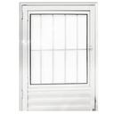 Ver imagem 2 de Porta de Aluminio Social Branca Linha 25 - 210x70 Esquerda