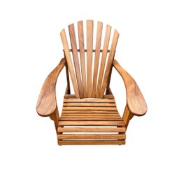 Cadeira Adirondack Pavão Madeira Maciça Lisa Confortável Decoração - 3