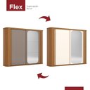 Ver imagem 6 de Guarda Roupa Casal Mozzate 2 Portas de Correr 6 Gavetas MDF-MDP Cinamomo-Avelã com Espelho 271cm