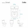 Tampa de Vaso Poliéster Smart Branco para Bacia Celite - 4