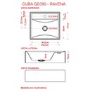Ver imagem 7 de Kit Cuba Q39 com Válvula Click, Sifão Pvc e Flexível Compace