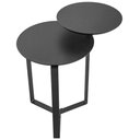 Ver imagem 4 de Mesa Lateral para Sala de Estar 2 em 1 Pés Metálicos Dari A03 Nero Preto - Lyam Decor