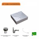 Ver imagem 3 de Kit Cuba Q39 com Válvula Click, Sifão Cromado e Flexível Compace