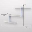 Ver imagem 6 de Nicho Decorativo Estilo 90 X 9 X 45cm Nb-90459:branco