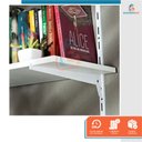 Ver imagem 5 de Kit 12 Un Suporte Prateleira Cremalheira Para Trilho Branco Starfer 40cm