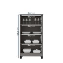 Ver imagem 6 de Armário Multiuso Brisa 2 Portas com Prateleiras 121cm Cinza