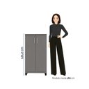 Ver imagem 3 de Armário Multiuso Brisa 2 Portas com Prateleiras 121cm Cinza