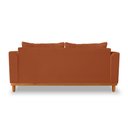 Ver imagem 5 de Sofá Viena 3 Lugares Com Base de Madeira Suede Terracota - Madeira Prima Deccor