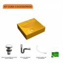 Ver imagem 3 de Kit Cuba Q39 com Válvula Click, Sifão Cromado e Flexível Compace