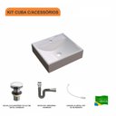 Ver imagem 3 de Kit Cuba Q39 com Válvula Click, Sifão Cromado e Flexível Compace