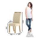 Ver imagem 6 de Conjunto Mesa de Jantar Luíza Henn sem Vidro com 6 Cadeiras Amélia - Nature/Off White/Linho