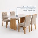 Ver mais imagens de Conjunto Sala de Jantar 4 Lugares Retangular Tampo MDF 120x80cm Mesa Lyra e Cadeiras Carol