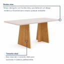 Ver imagem 4 de Conjunto Sala de Jantar 4 Lugares Retangular Tampo MDF 120x80cm Mesa Lyra e Cadeiras Carol
