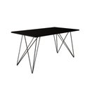 Ver imagem 4 de Mesa Jantar Retangular Industrial Trama 1,50x0,90m Preta com 6 Cadeiras Estofadas Bege e Preta Vitó