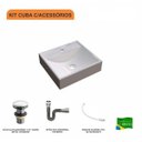 Ver imagem 3 de Kit Cuba Q39 com Válvula Click 1 Polegada 1/2 Sifão Cromado e Flexível Compace