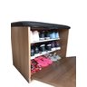 Sapateira Puff Baú Organizador de Calçados 65cm Mel Móbile - 3