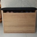 Ver imagem 4 de Sapateira Puff Baú Organizador de Calçados 65cm Mel Móbile