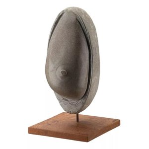 Escultura Obra de Arte Corpo Mulher Peça Única Certificado:basalto Rosa