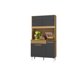 Armário de Cozinha Compacta 4 Portas Pés Plásticos e 1 Gaveta Cosina - 11