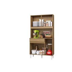 Armário de Cozinha Compacta 4 Portas Pés Plásticos e 1 Gaveta Cosina - 10