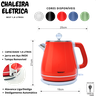 Chaleira Jarra Elétrica Colorida Colors 1.8 L Best Moderna Cor Vermelho 220v - 2