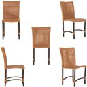 Ver imagem 5 de Mesa Ascoli 120 Cm com 6 Cadeiras Cannes de Alumínio, Pintura Marrom e Trama Tela de Corda Náutica