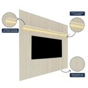 Ver imagem 7 de Rack com Painel para TV até 90 Polegadas 100% MDF com LED e Gavetas 224x250x38cm Cinza/Off White