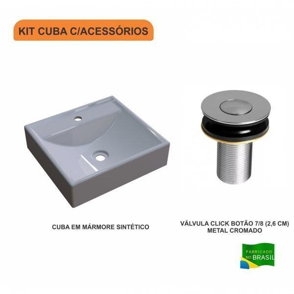 Kit Cuba Q39 com Válvula Click Botão 1 Pol. Compace - 3