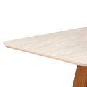 Ver imagem 4 de Mesa de Jantar Tampo Retangular Chanfrado Curvo Mad/vid 120 X 90cm Kiara Freijó Quartzo- Mabe Magazi