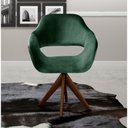 Ver imagem 6 de Poltrona Zara Giratória Decorativa Veludo com Espuma D28 Verde 270 Bella Decor