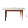 Mesa Flyp Sala de Jantar 4 Lugares Mdf - Imbuia/offwhite sem Vidro 120x80 - 4