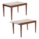 Ver imagem 6 de Mesa Flyp Sala de Jantar 4 Lugares Mdf - Imbuia/offwhite sem Vidro 120x80