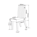 Ver imagem 6 de Mesa de Jantar Retangular Loreal C/6 Cad Fran Mel/blonde/marfim - Casa Giulia