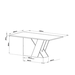 Mesa de Jantar Retangular Loreal C/6 Cad Fran Mel/blonde/marfim - 5