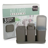 Kit 3 Peças Usual Banheiro Porta Escova Sabonete Algodão:cinza - 2