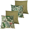 Kit 4 Almofadas Cheias Impermeável Área Externa Folhagens Verde (43cm) e Verde Oliva (45cm) - 1