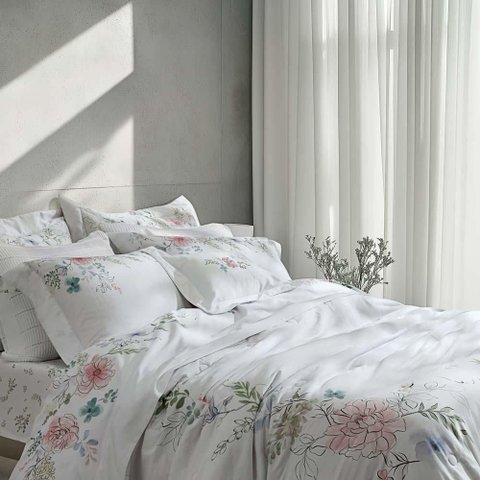 Jogo de Cama Queen 300 Fios Camellia Estampado - Marken Fassi Estampado